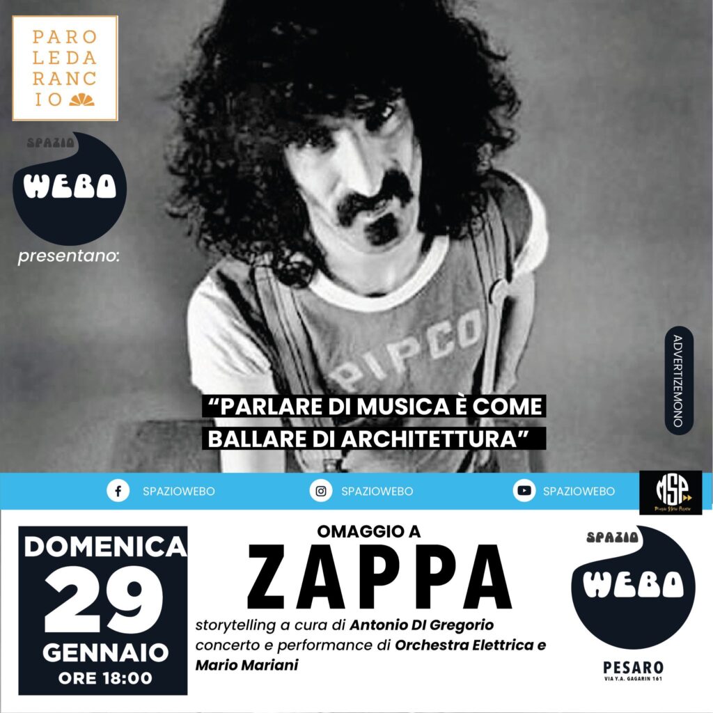 A concert dedicated to the great genius of Frank Zappa.
